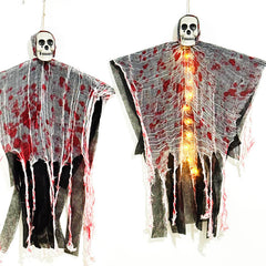 Halloween Decoration Blood-dyed Luminous Skull Hanging Ghost Outdoor Ornaments
