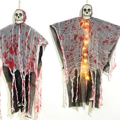 Halloween Decoration Blood-dyed Luminous Skull Hanging Ghost Outdoor Ornaments