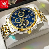 OLEVS 2889 New Men Fashion Business Watch Outdoor Sports Timing Reloj Top Brand Classic Multifunctional Steel Band Quartz Watch