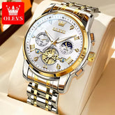 Hot Brand OLEVS Watch 2856 High Quality Men's Quartz Watch Fashion Luminous Hands Chronograph 30M Waterproof Men Watches