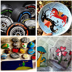 12 Colors Paint Pen Waterproof Metal Permanent Ink Art Marker Pen for Rock Wood Metal Plastic Glass Graffti Ceramic Car DIY