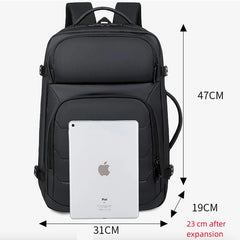 Expandable Men‘s 17 Inch Laptop Backpacks Waterproof Notebook Bag USB Schoolbag Sports Travel School Bag Pack Backpack For Male