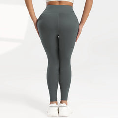 Solid Color Back Waist Pocket High Waist Fitness Yoga Legging soft Women Sport Pant Tight Butter Athletic Gym Ankle-Length Pants