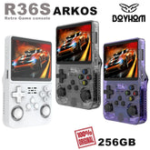 TOP Sale BOYHOM 256G/128G/64G R36S ARKOS 2.0 Retro Game Console 3.5'' IPS screen,Portable Pocket Game Player for children gift