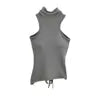Women 2024 Summer New Fashion Digging Shoulder Waist Strap Belt Chest Pad Tank Tops Retro Casual Female Camis Chic Tops