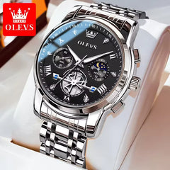 Hot Brand OLEVS Watch 2856 High Quality Men's Quartz Watch Fashion Luminous Hands Chronograph 30M Waterproof Men Watches