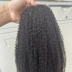 2023  New Kinky Curly Ponytail Virgin Tight Kinky Curly Closure