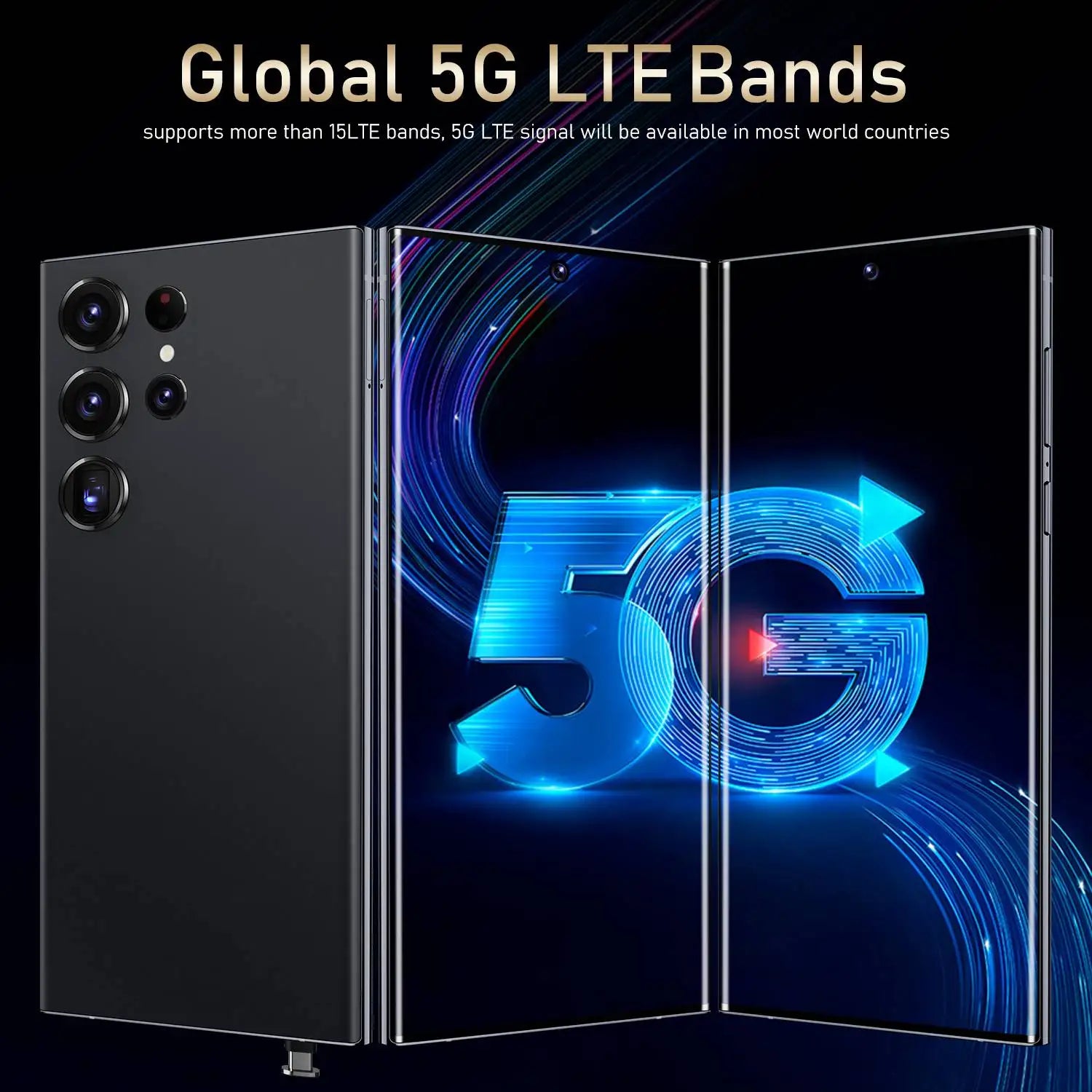 S24 Ultra 16GB+1TB High Speed Storage Combination Mobile Phone 7.3 Inch Large View Frame Dual Card Unlocked Smartphone