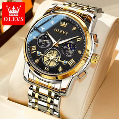 Hot Brand OLEVS Watch 2856 High Quality Men's Quartz Watch Fashion Luminous Hands Chronograph 30M Waterproof Men Watches