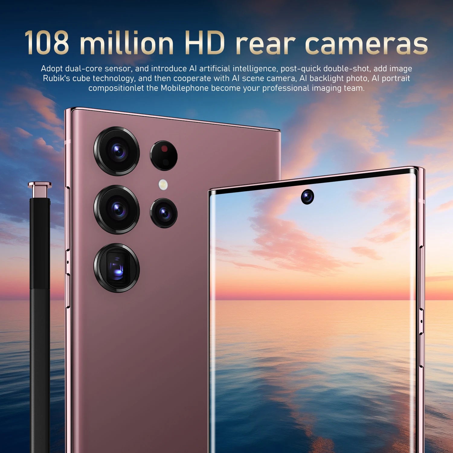 S24 Ultra 16GB+1TB High Speed Storage Combination Mobile Phone 7.3 Inch Large View Frame Dual Card Unlocked Smartphone