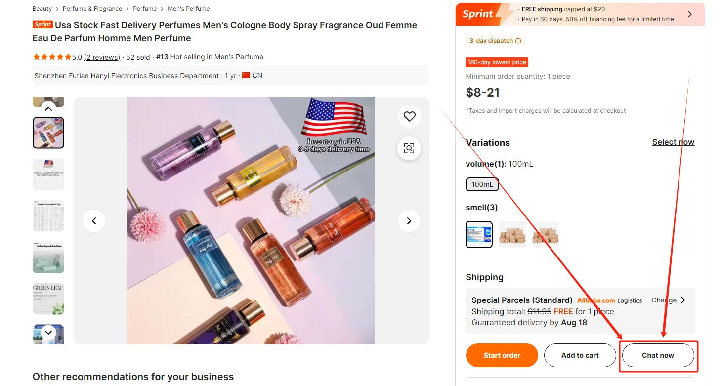 USA Stock Fast 3 5 Days Delivery Premium Mens Cologne Perfume Coral Fantasy Natural Long Lasting Body Fragrance Spray Original