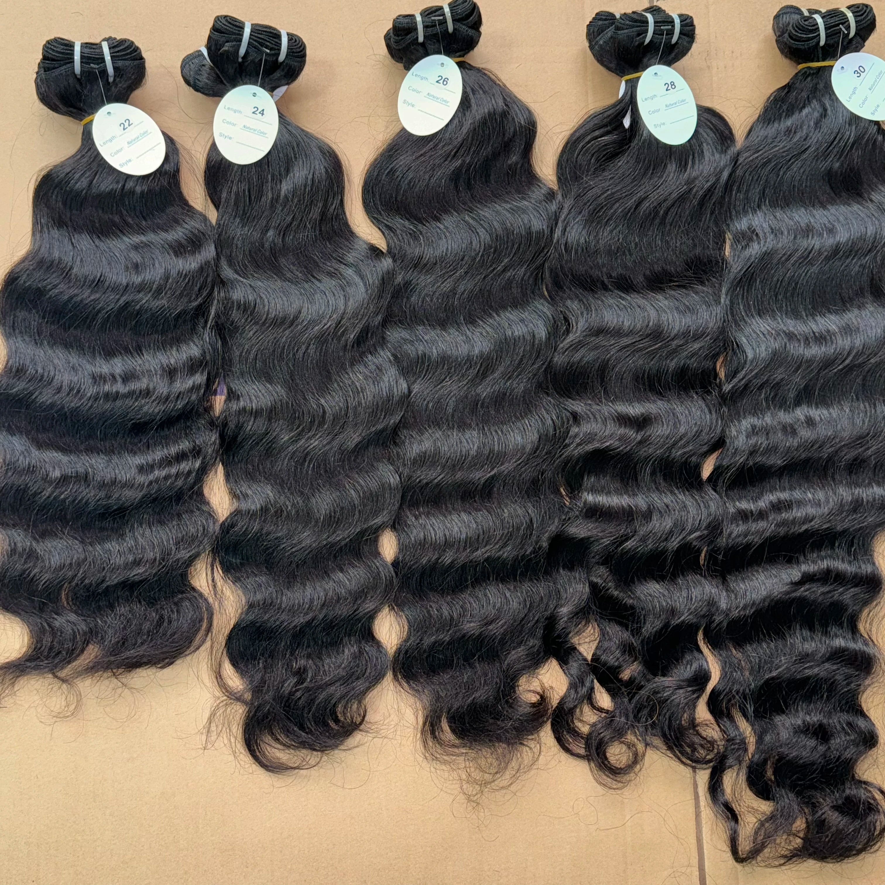 Natural Wave Raw Cambodian Hair Bundles Straight Unprocessed Vietnamese Hair Human Remy Burmese Curly Raw Hair Bundles Wholesale