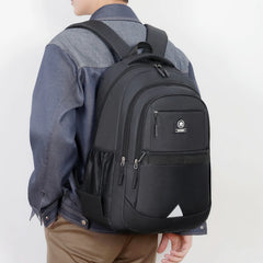 Large-capacity Student School Bag Casual Solid Color Backpack Material Oxford Men New Backpack Multi-functional Simple Bag