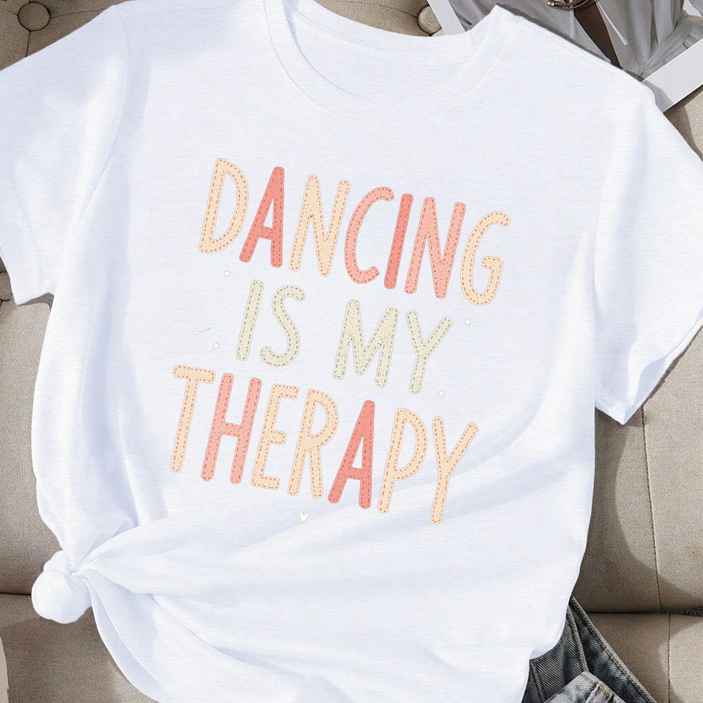 DANCING IS MY THERAPY  women's comfit t-shirt
