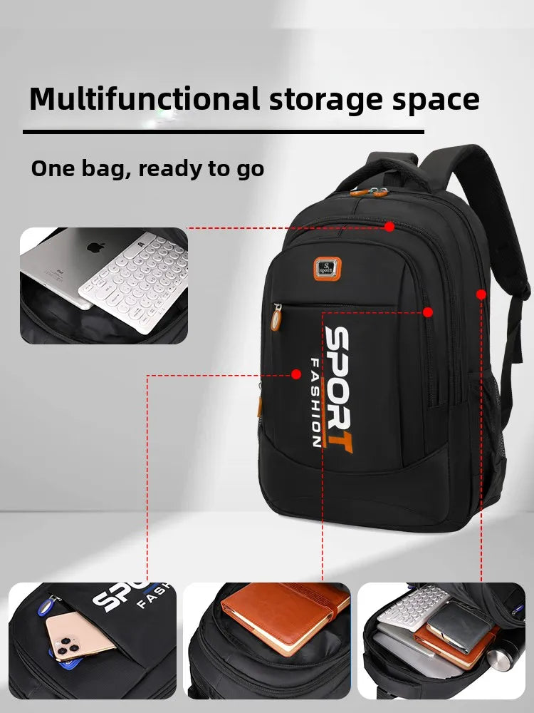 Men's Large Capaci Bapa Casual Simple Sle Climbing Bag Busin Travel Cuter Bag High School College Student Book Bag