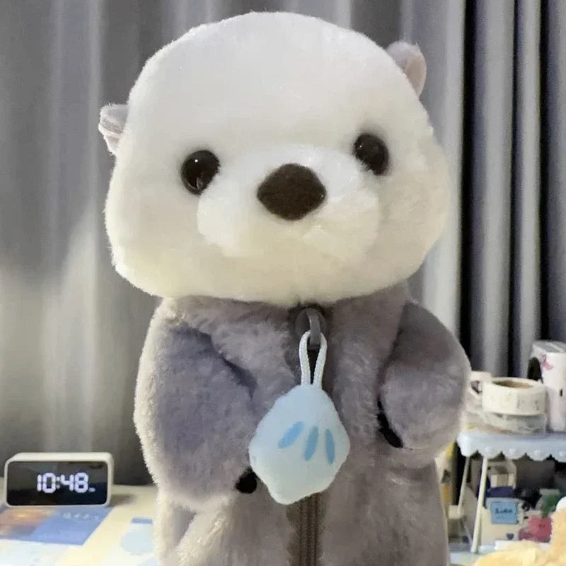 1 Pcs Creative Sea Otter Plush Doll Pencil Case Ins High-attractive Pen Holder Cute Pencil Pouch Bag School Supplies Stationery