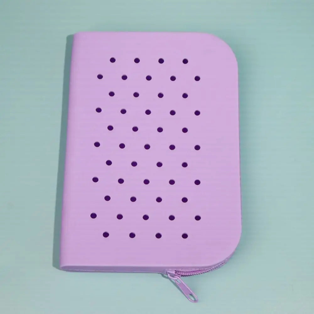 DIY Silicone Hole Pen Bag Large Capacity Pencil Case Student Stationery Organizer Dirt Resistant Multifuncional Stationery Bag
