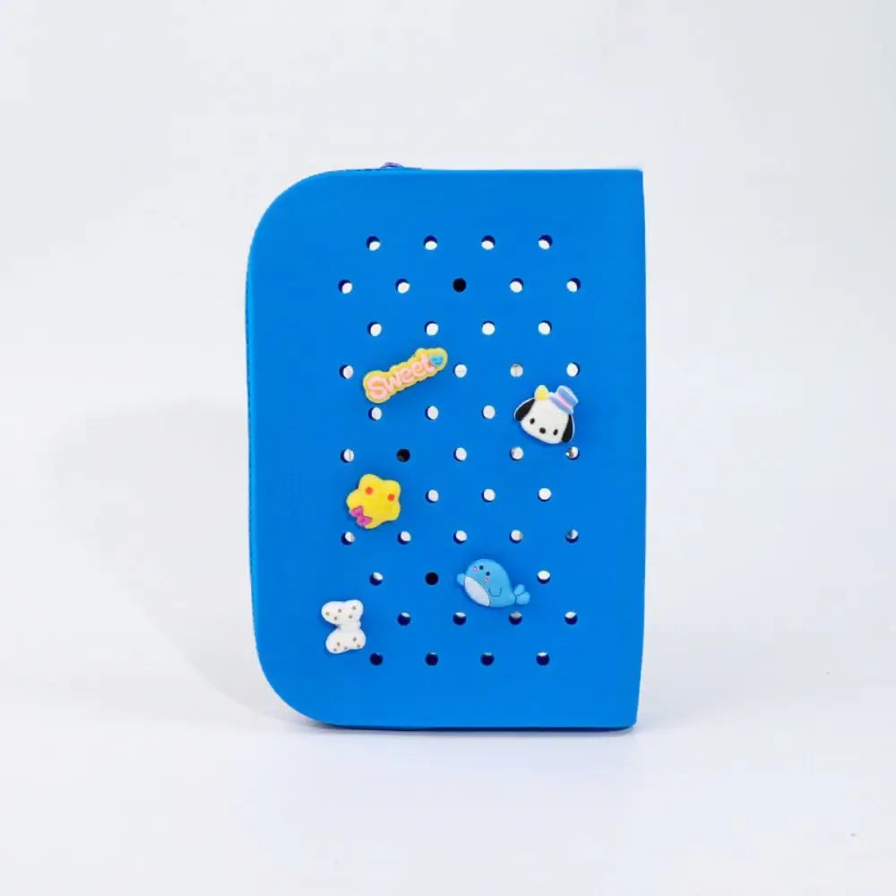 DIY Silicone Hole Pen Bag Large Capacity Pencil Case Student Stationery Organizer Dirt Resistant Multifuncional Stationery Bag