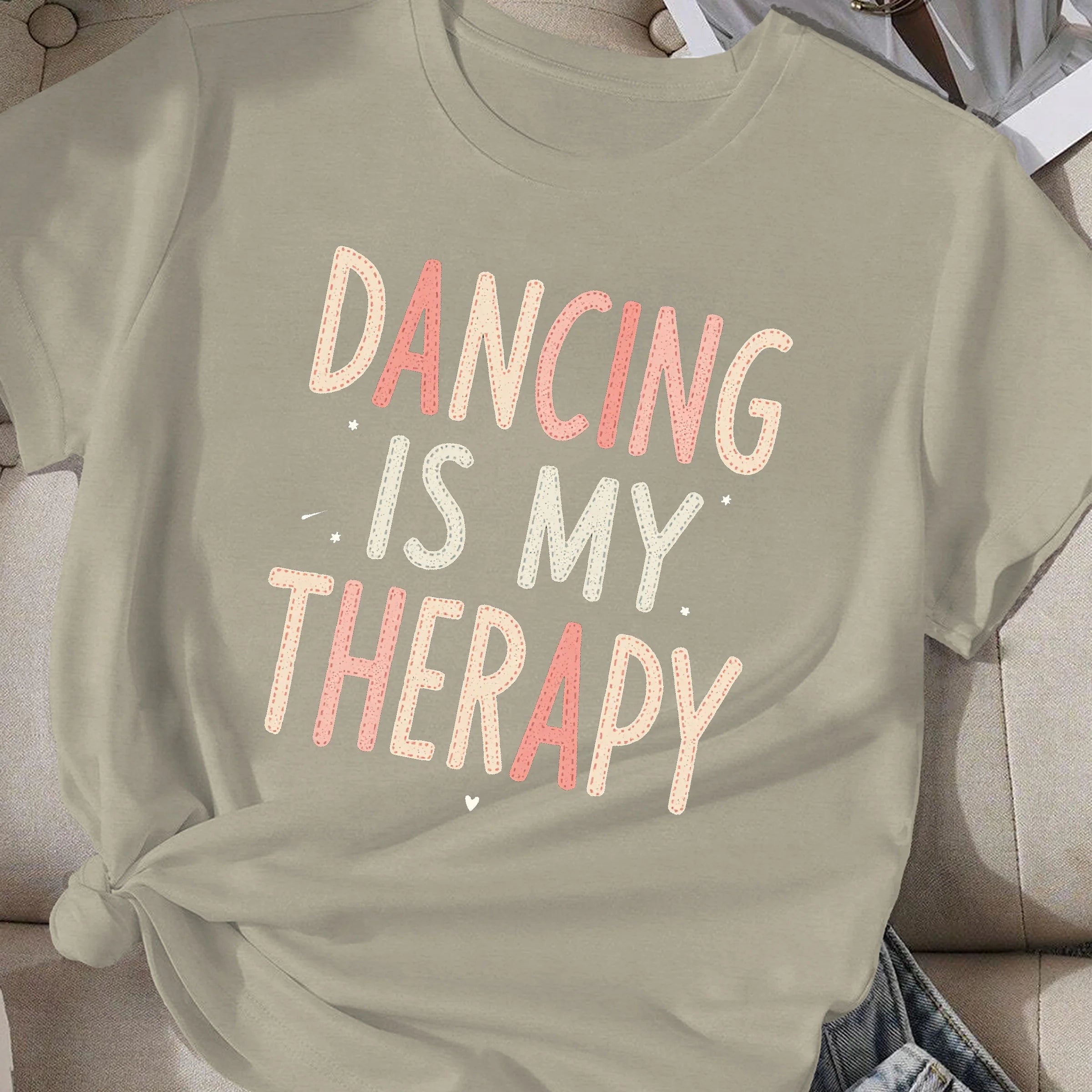 DANCING IS MY THERAPY  women's comfit t-shirt