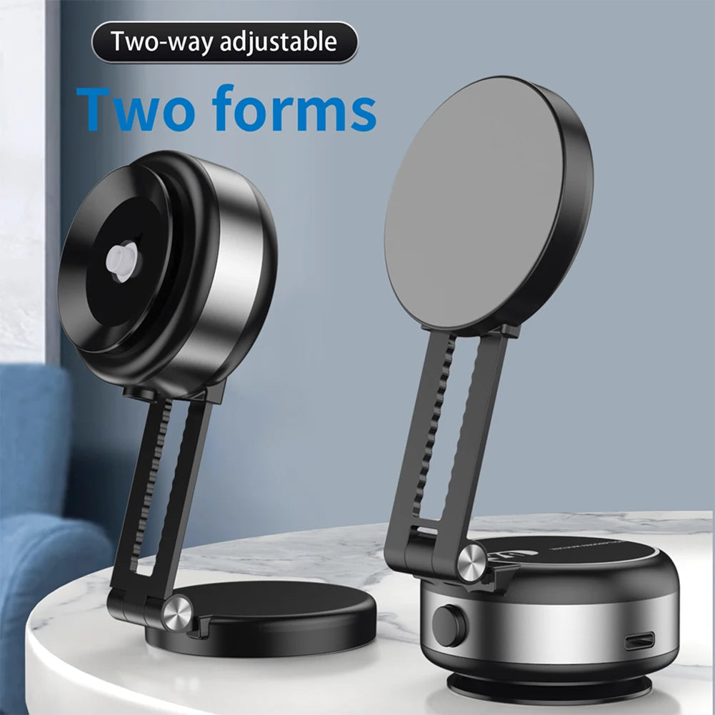 Magnetic Suction Cup Phone Mount for iPhone 16 15 14 Pro Max 360° Adjustable Vacuum Phone Holder for Car/Mirror/Smooth Surface