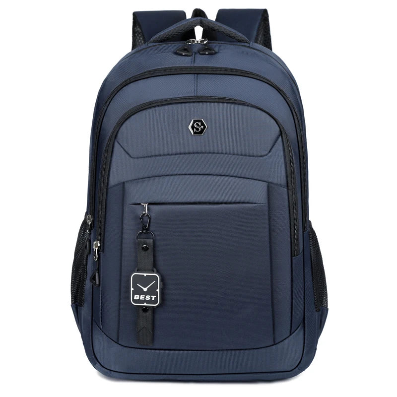 Casual Oxford Backpack Multiple Pockets Business Backpack College Student Large Capacity School Bag Men's Simple Laptop Backpack
