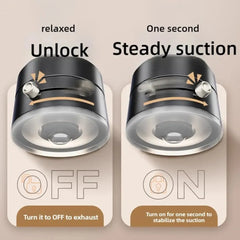 Vacuum Adsorption Magnetic Suction Cup Phone Mount Double Sided Hands-Free Magnetic Cell Phone Holder For Car/Gym/Mirror/Smoot