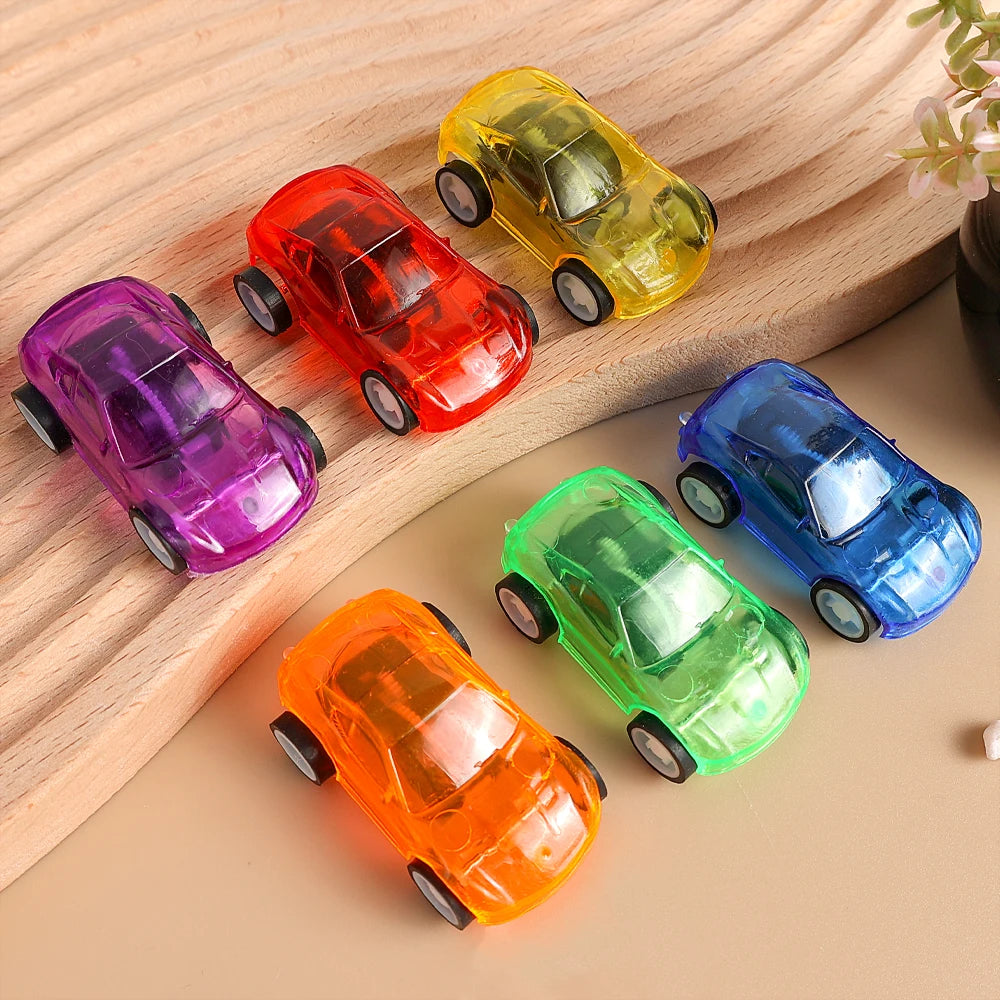 10/1Pcs Pull Back Racer Mini Car Toys Kids Birthday Party Favor Supplies Mini Car Gifts Plastic Vehicle Set Fast Racing Car Toys