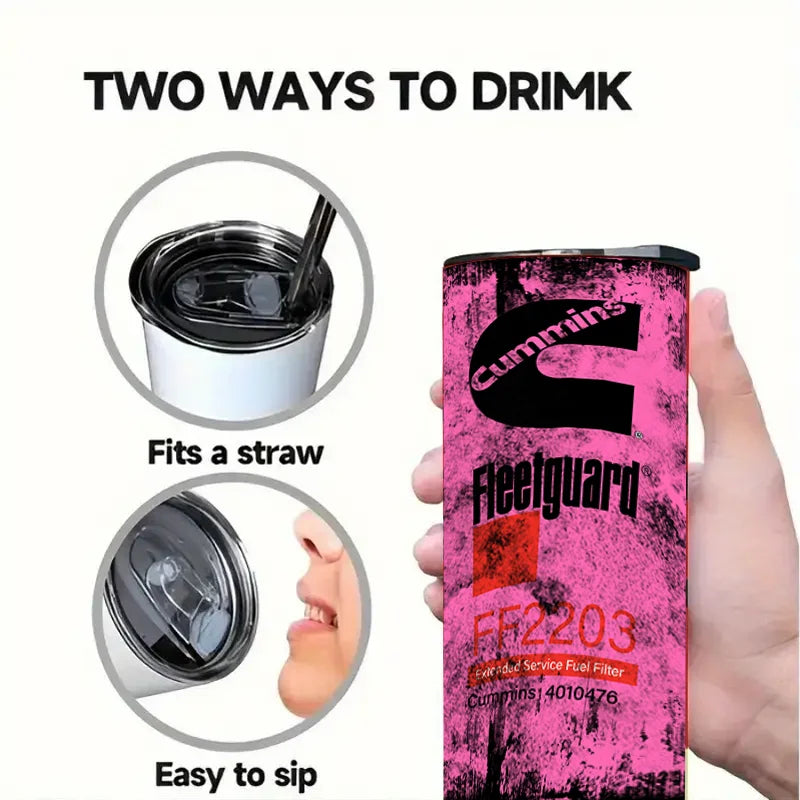 1pcs Retro Tumbler With Lid And Straw, 20oz Stainless Steel Water Bottle, Insulated Straight Water Cups
