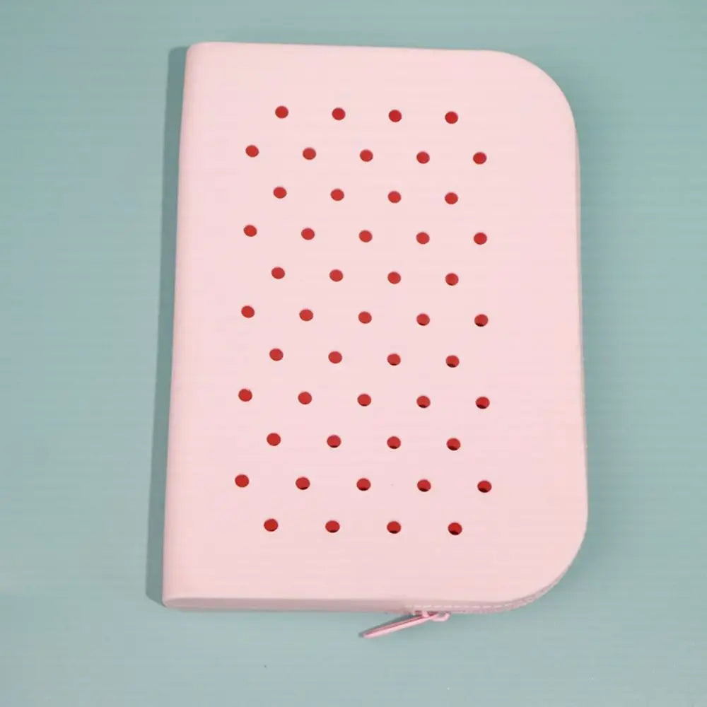 DIY Silicone Hole Pen Bag Large Capacity Pencil Case Student Stationery Organizer Dirt Resistant Multifuncional Stationery Bag