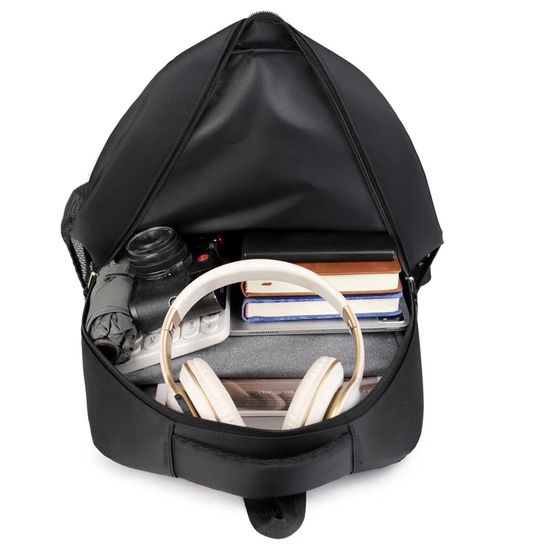 Casual Oxford Backpack Multiple Pockets Business Backpack College Student Large Capacity School Bag Men's Simple Laptop Backpack