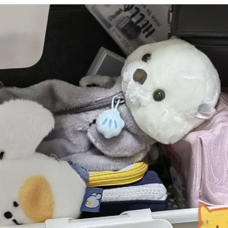 1 Pcs Creative Sea Otter Plush Doll Pencil Case Ins High-attractive Pen Holder Cute Pencil Pouch Bag School Supplies Stationery